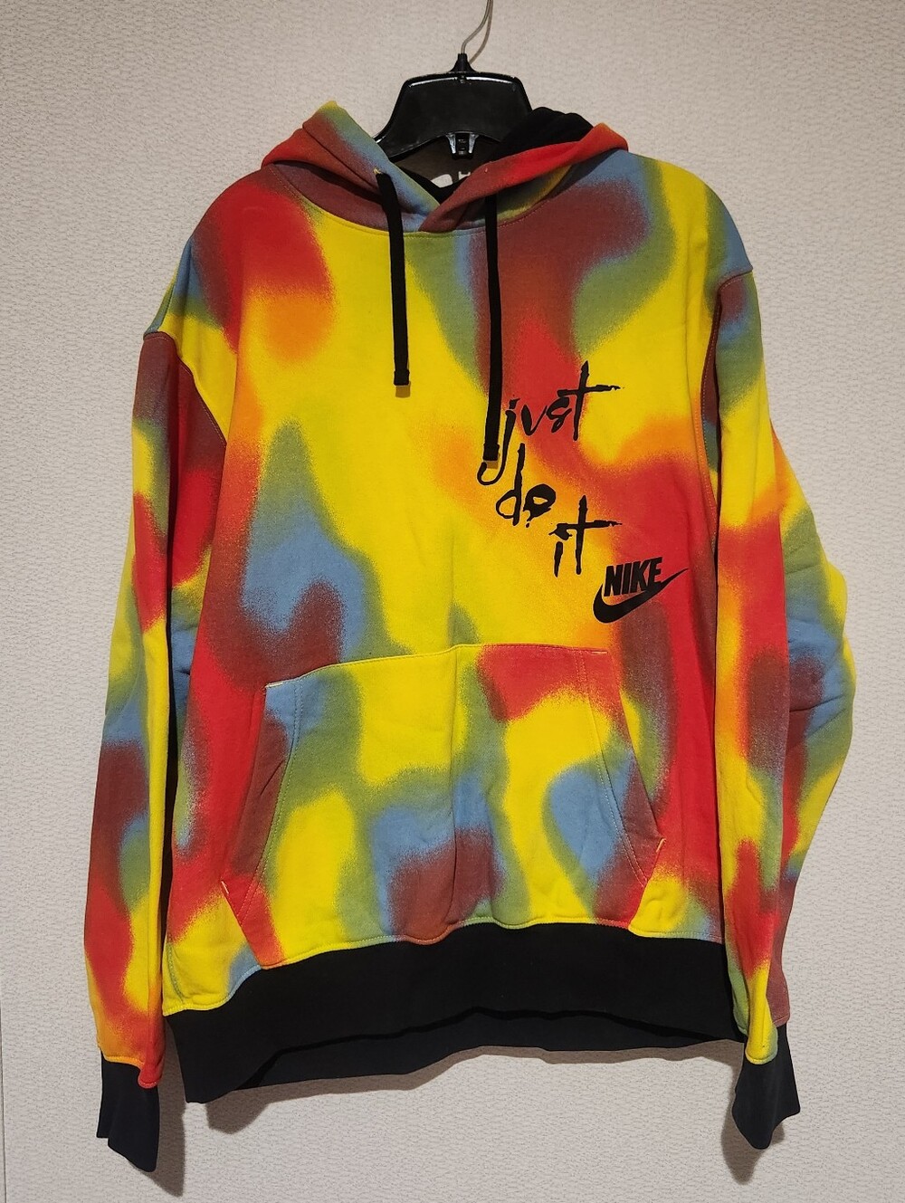 Nike Actions Speak Louder Than Anything TyeDye Mens Hoodie Large